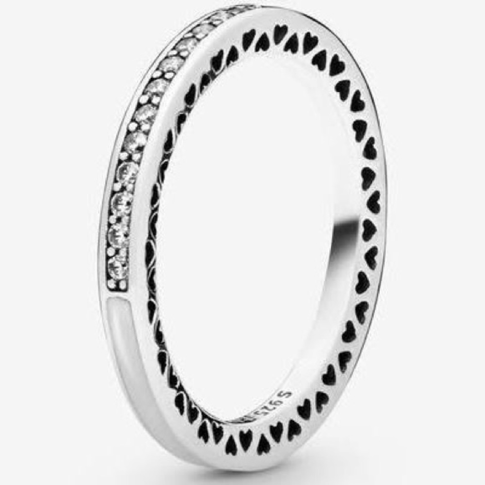 Pandora Sparkle and Heart Ring